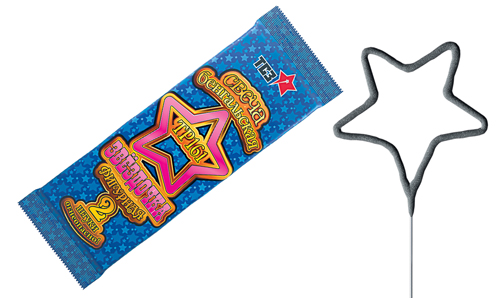  Бенгальские свечи фигурные 2 шт "Звездочка"  в Павлове